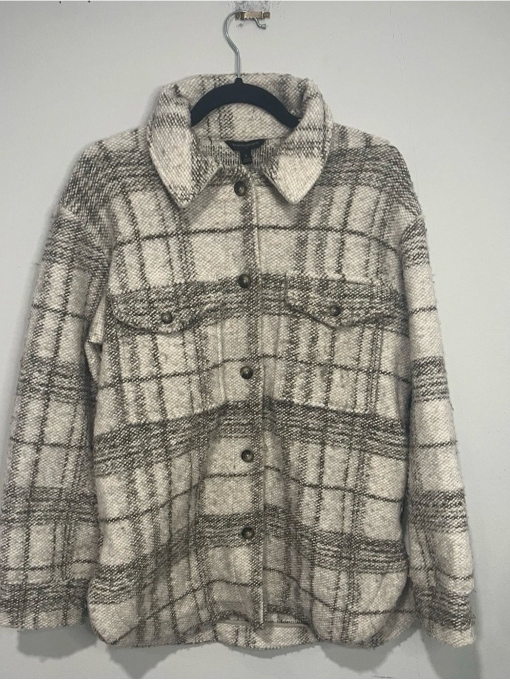 Banana Republic Women’s Plaid Button Front Utility Jacket Size S